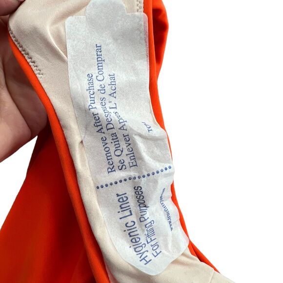 Chelsea28 Easy Retro One Piece Swimsuit Womens Orange Belted Adjustable Straps - Picture 7 of 12